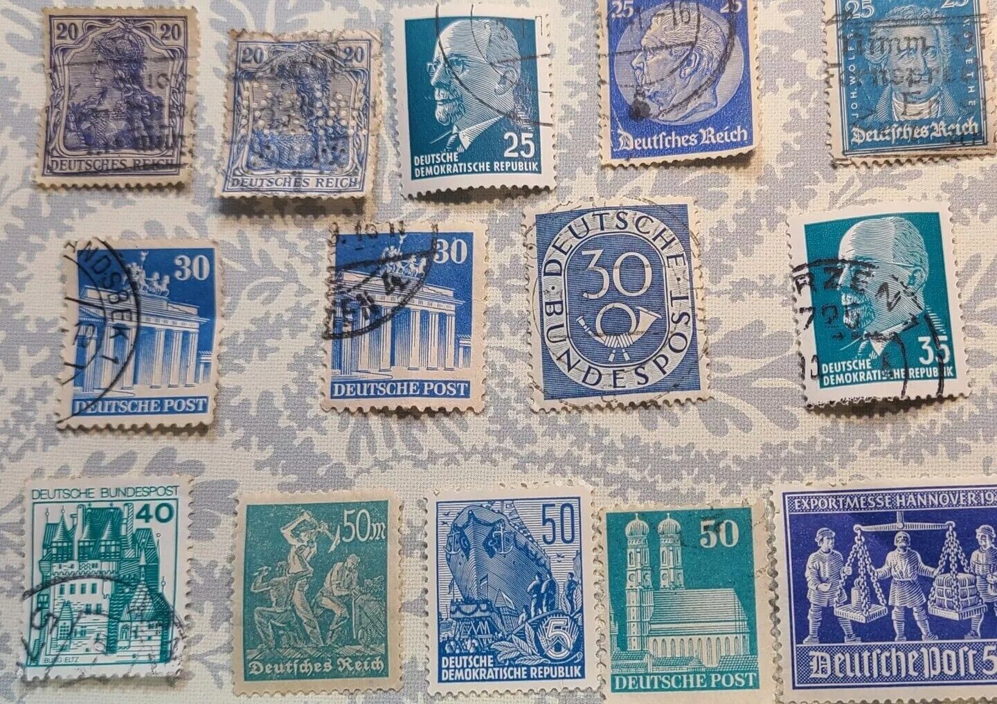 Vintage Collectible Postage Stamps Lot Germany Deutsches Reich Post Assortment