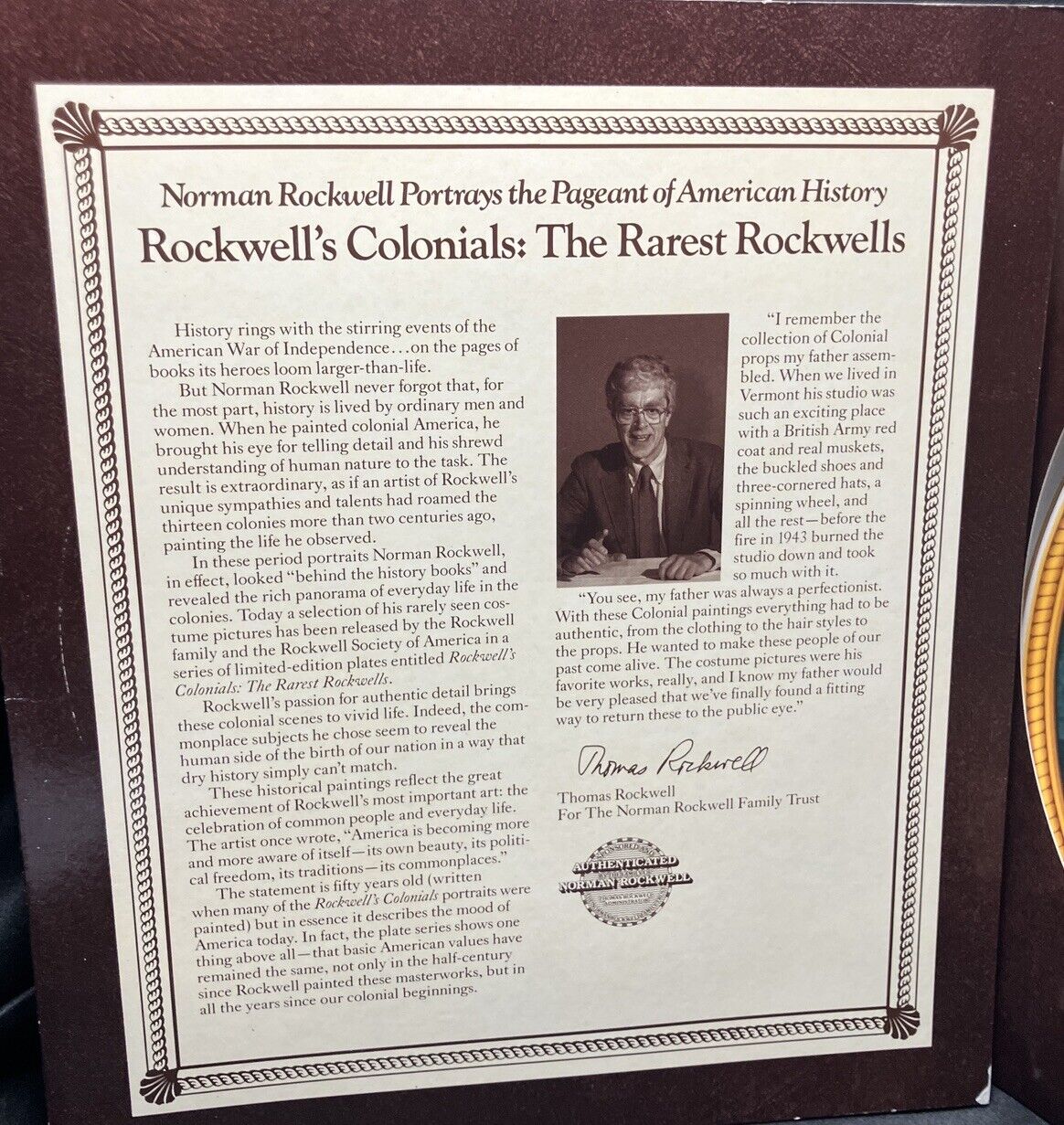 Edwin M. Knowles Norman Rockwells The Rarest Rockwells Plate Clinching the Deal