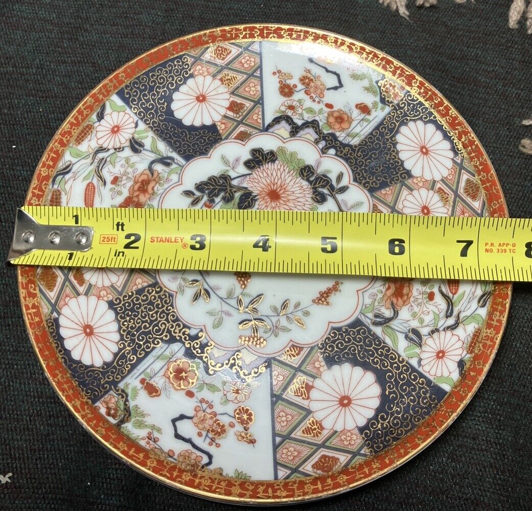 Saji Japan Fine China Collectible Floral Plates 7.5" Set Of 3