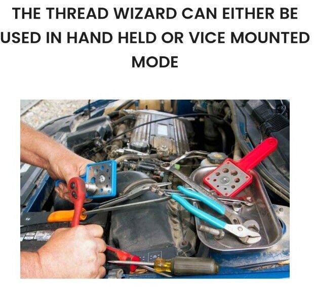 Thread Wizard Metric Bolt Rust Remover Wire Brush Cleaner Tool TW200