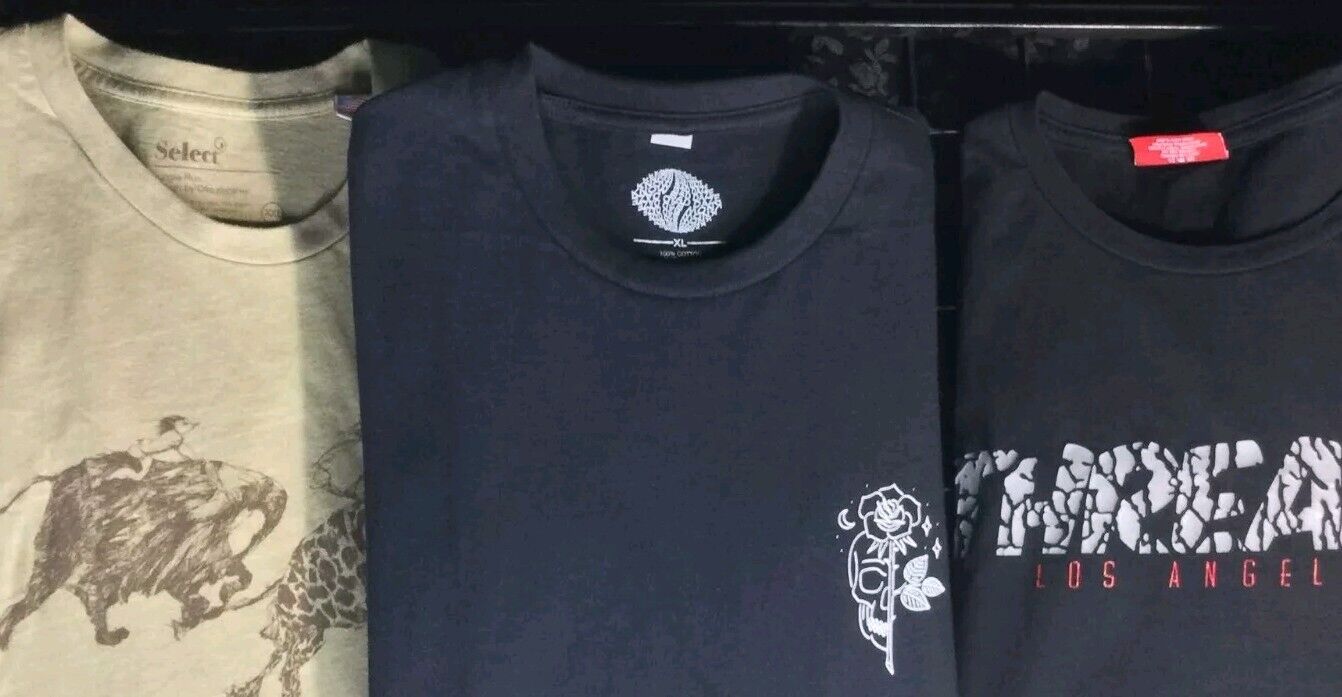 Graphic T-Shirt Bundle of 3 Unisex XL-2XL Know Bad Days Threads & LA Select