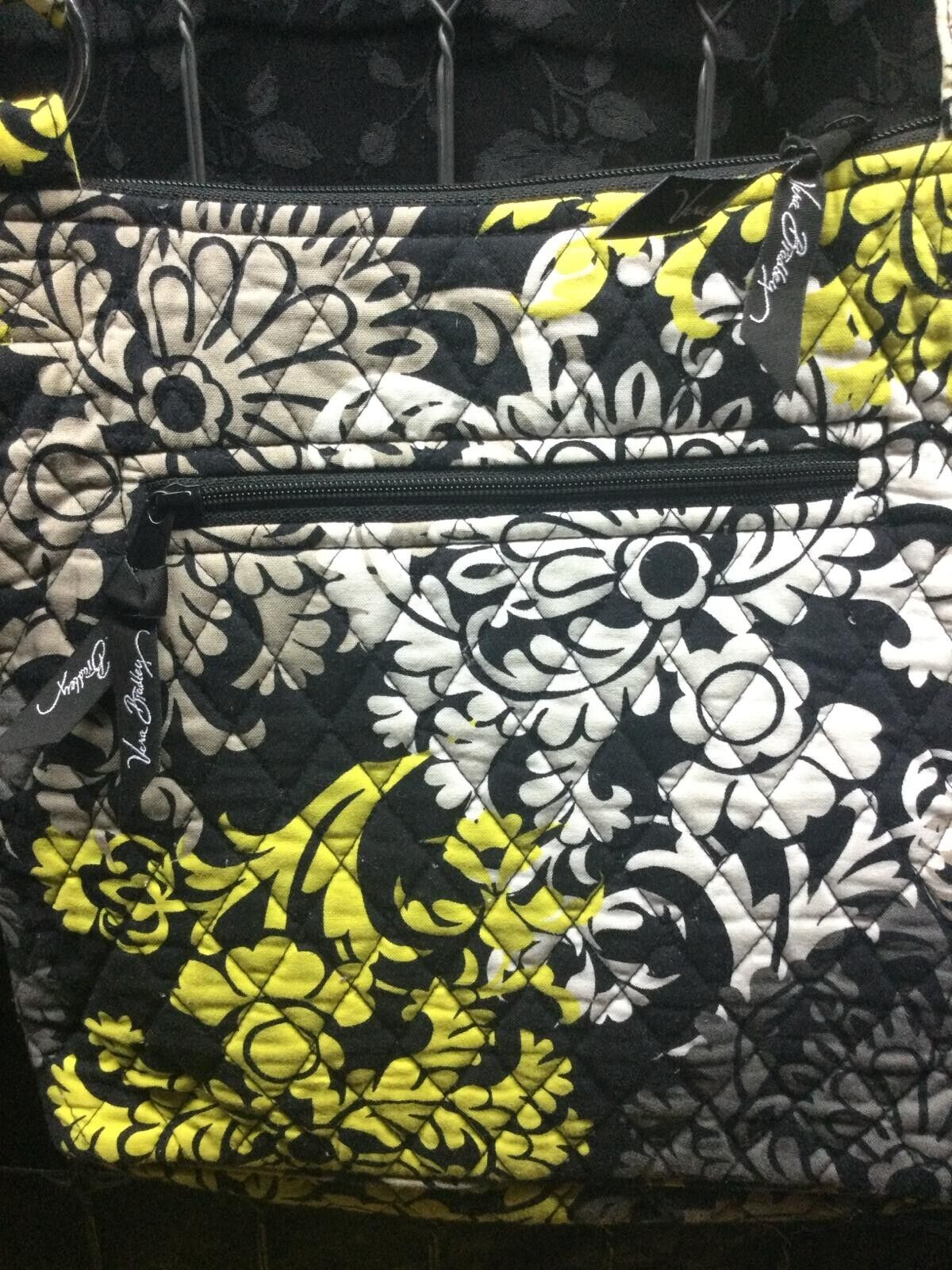 Lot of Three Crossbody Purses Bags For Women Vera Bradley Rosetti Black & Yellow