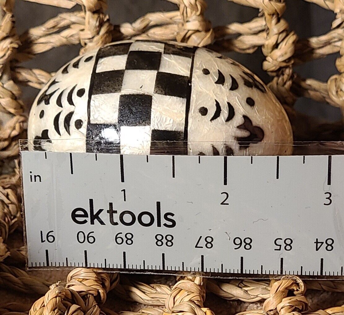 MacKenzie Childs QUEEN BEE Capiz Eggs Courtly Checks Black White & Floral Lot
