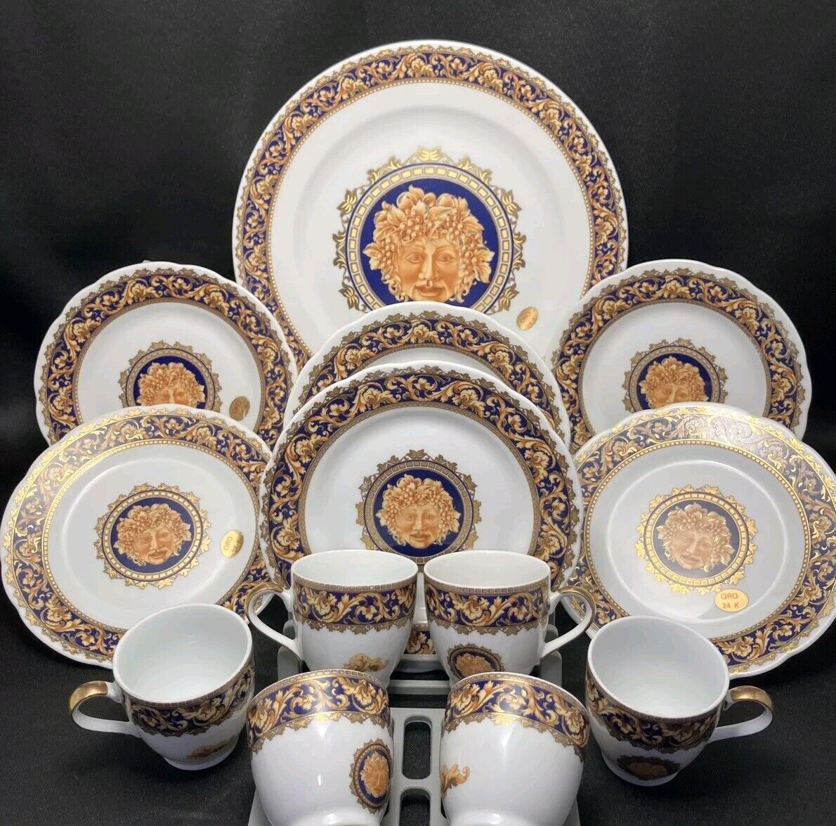 Rare Vintage T. Limoges Bacchus Design Depos Dal 1969 Made In Italy 13 Pieces