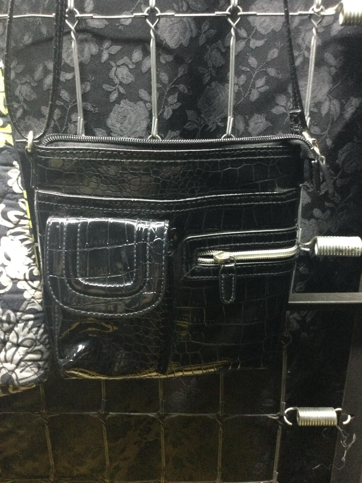 Lot of Three Crossbody Purses Bags For Women Vera Bradley Rosetti Black & Yellow