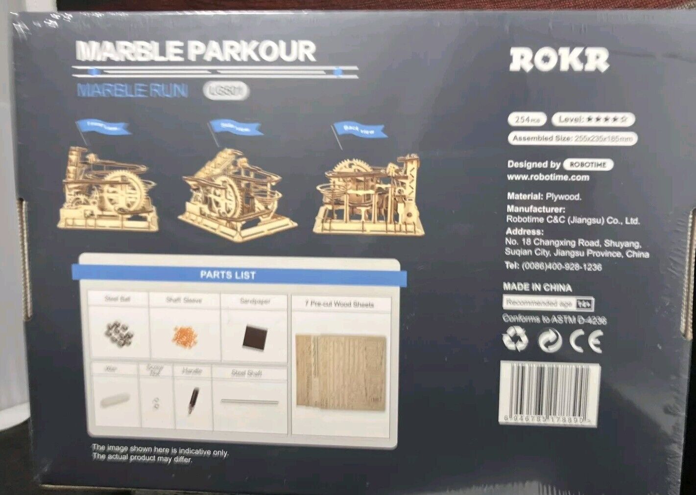 MARBLE PARKOUR Marble Run 3D Wooden Waterwheel Coaster ROKR LG501