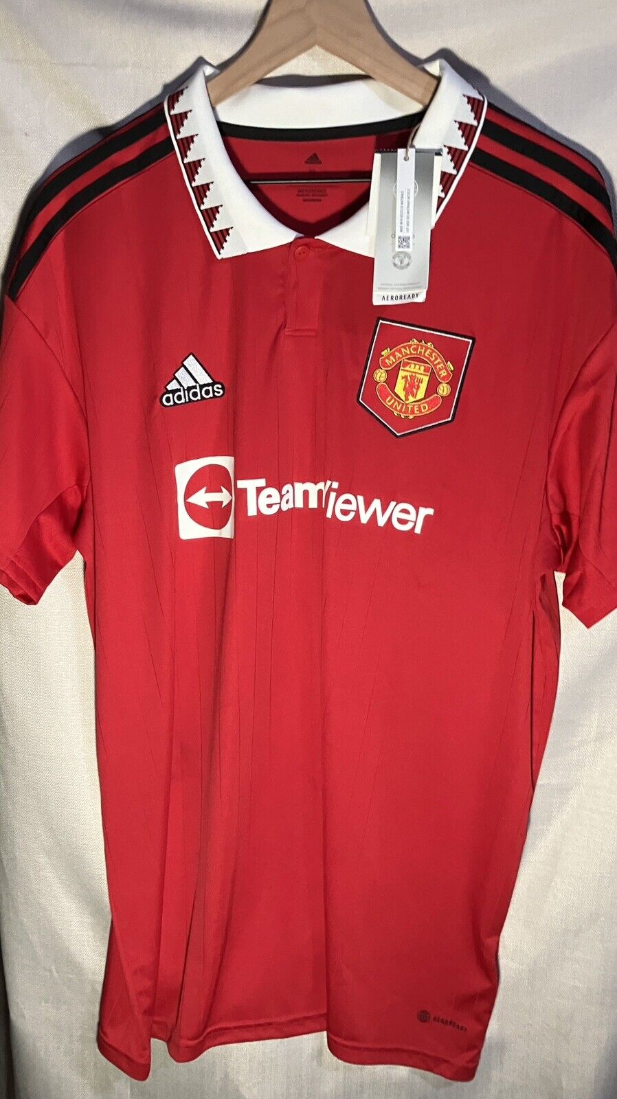 Manchester United Adidas Soccer Jersey Licensed NWT Red Devils XL AEROREADY