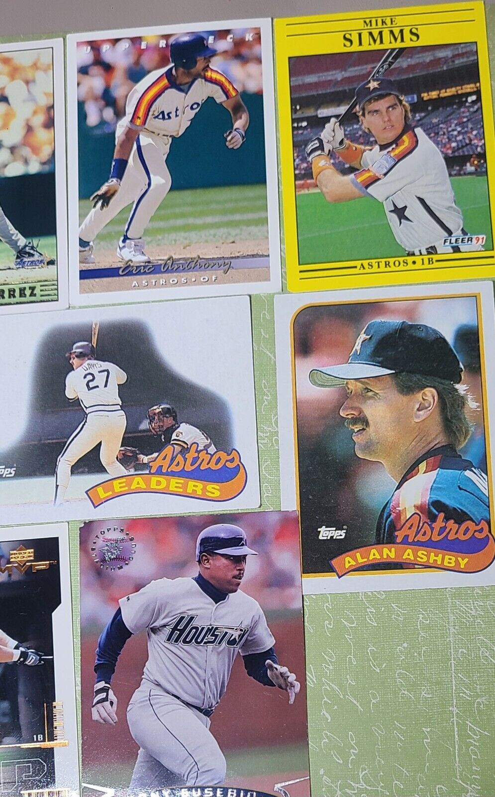 HOUSTON ASTROS Baseball Trading Cards Vintage Variety Mix of Years & Players