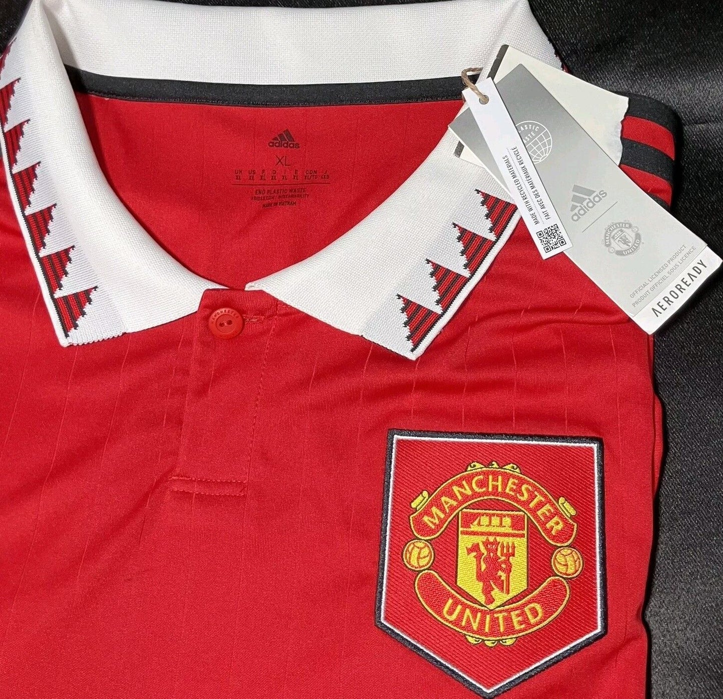 Manchester United Adidas Soccer Jersey Licensed NWT Red Devils XL AEROREADY