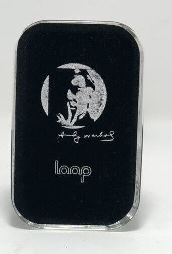 Rare Iconic Andy Warhol Elvis Presley Western Pic With Gun LOOP Paperweight