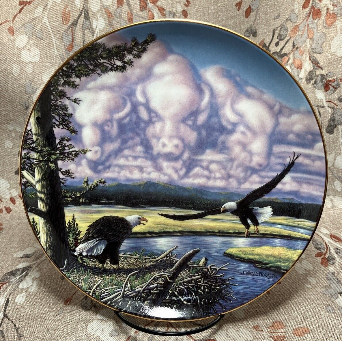 DANBURY MINT "RETURN TO THE PLAINS" LIMITED EDITION Plate by John Van Straalen