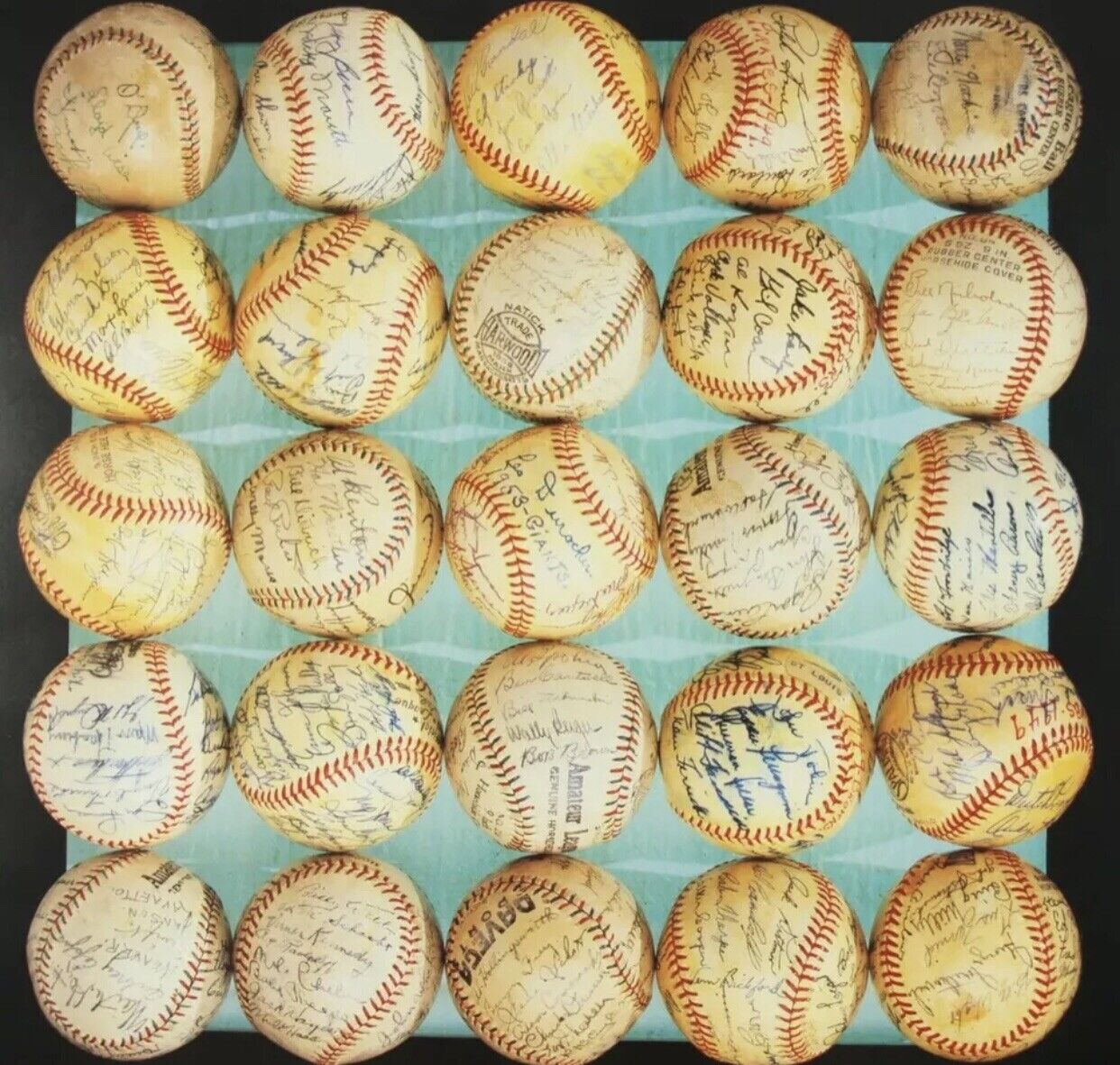 VTG 1995 Signed Baseballs Poster Smithsonian National History Museum Framed