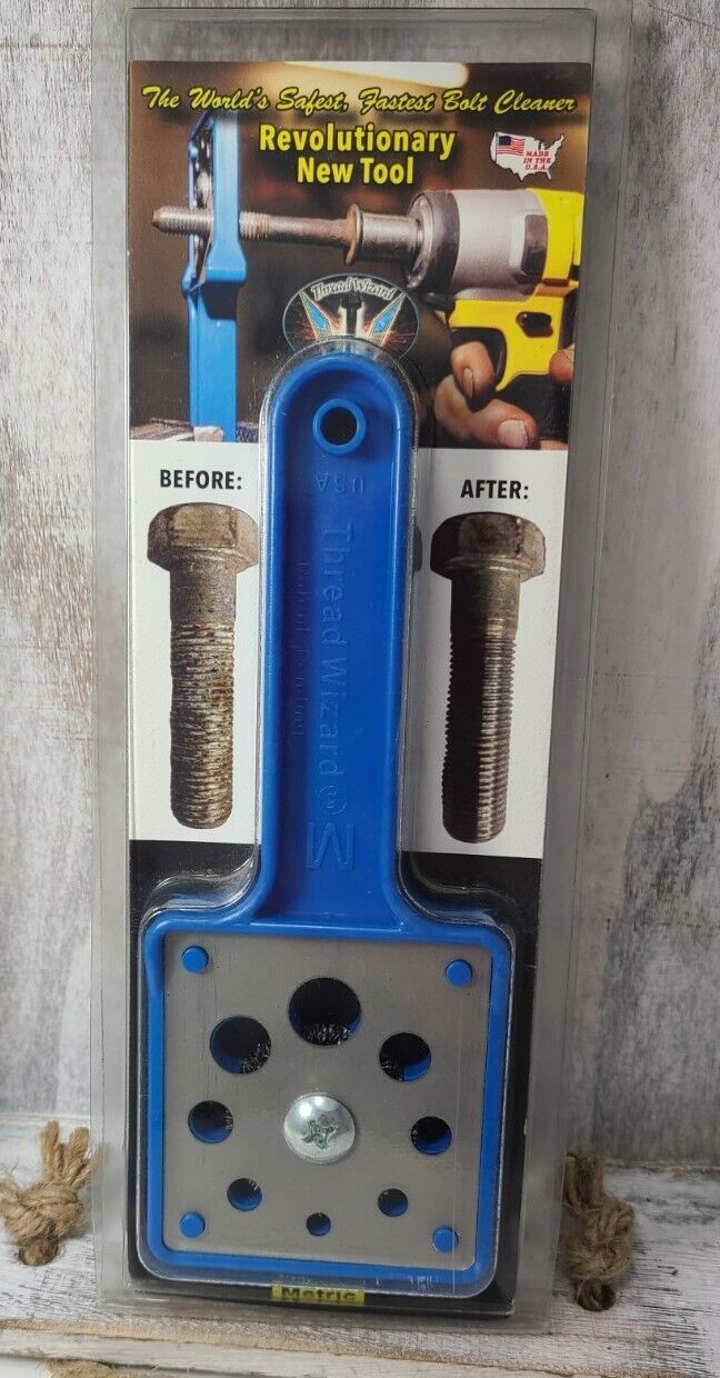 Thread Wizard Metric Bolt Rust Remover Wire Brush Cleaner Tool TW200