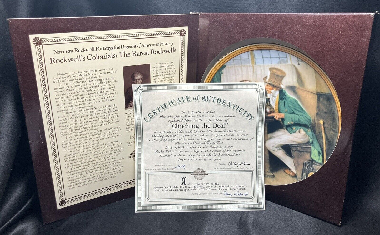 Edwin M. Knowles Norman Rockwells The Rarest Rockwells Plate Clinching the Deal