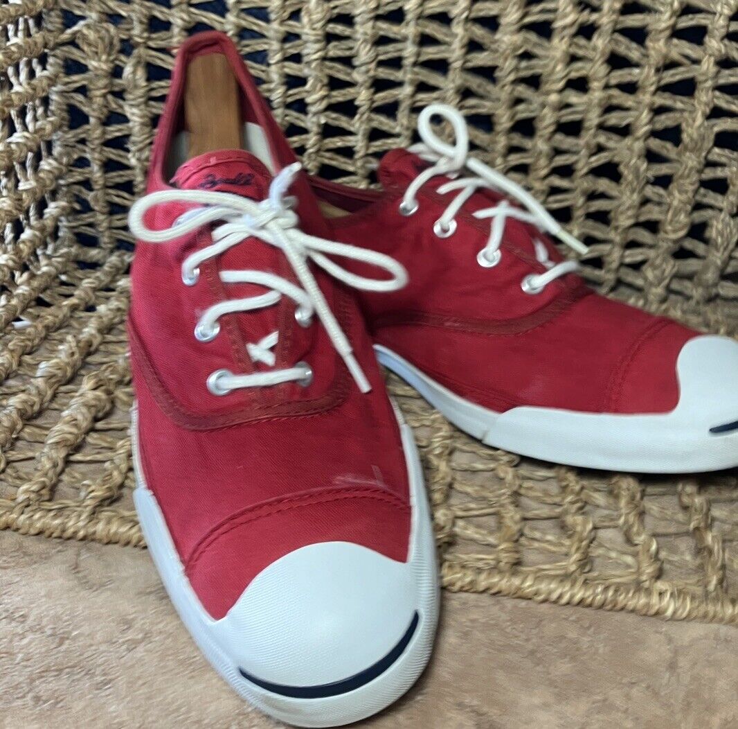 Converse Maroon Red Jack Purcell Sneaker. Vintage Aged. Mens 13