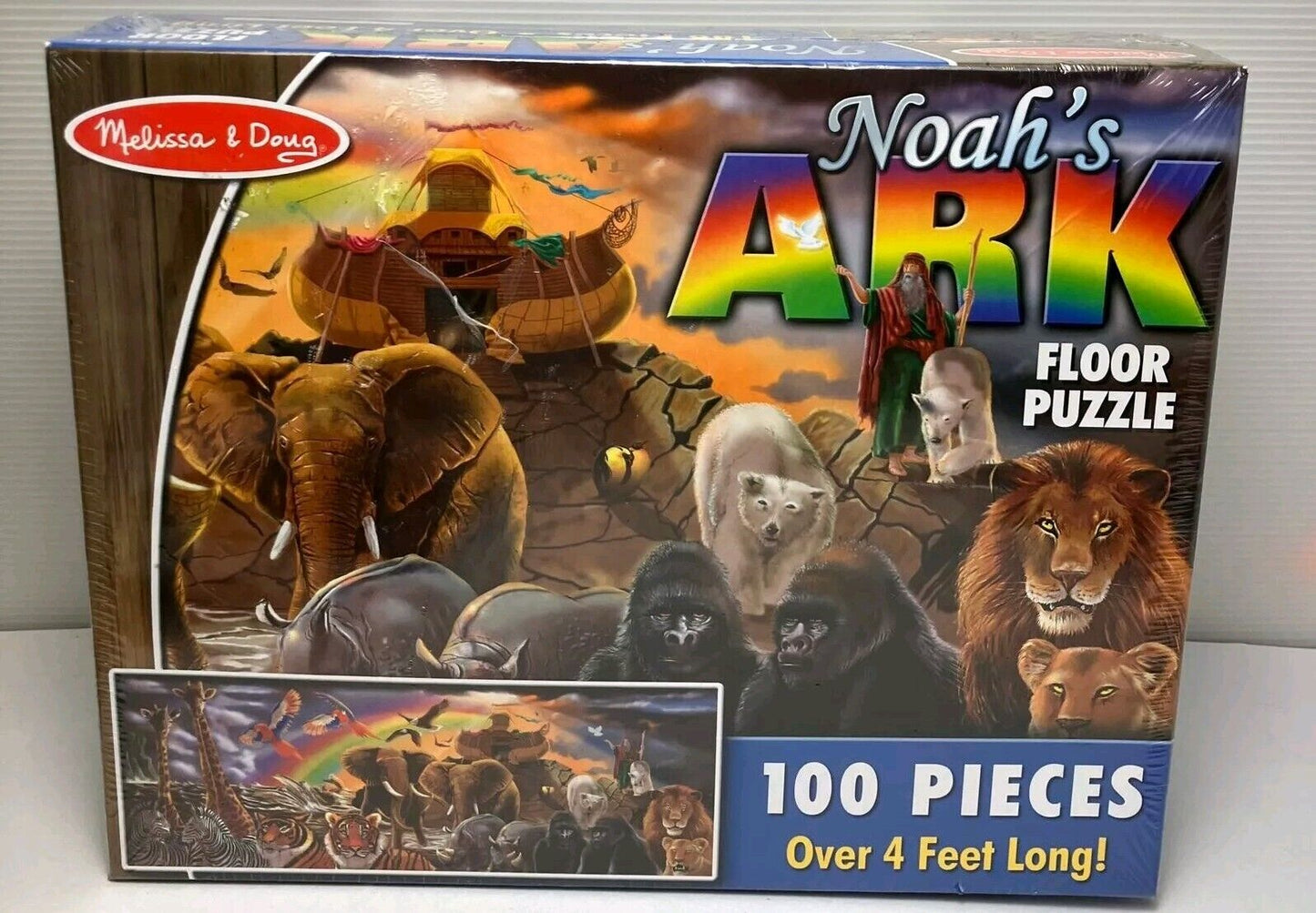 Noahs Ark 100 Piece Floor Puzzle Over 4 Feet Long Melissa Doug Brand Sealed