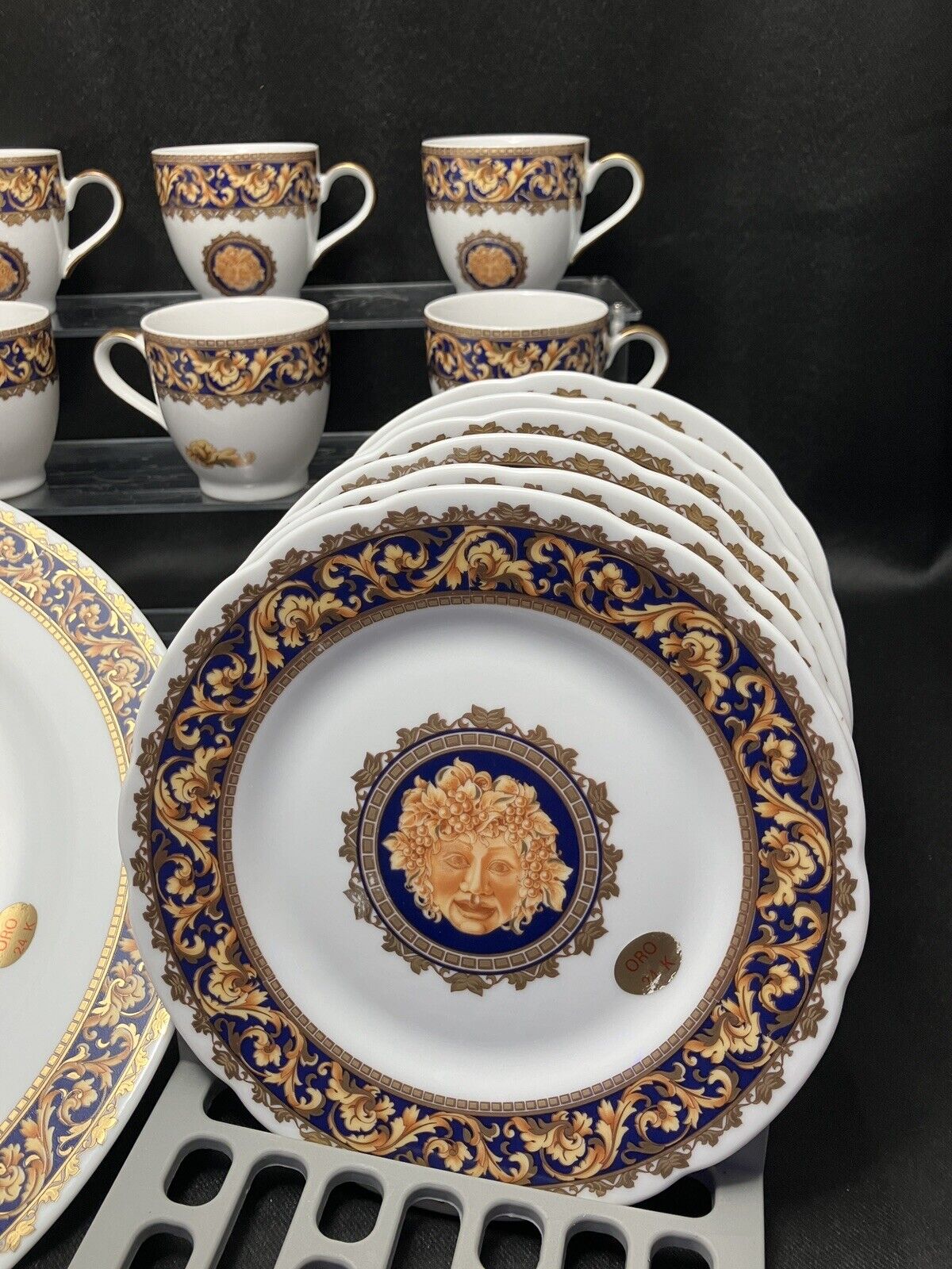 Rare Vintage T. Limoges Bacchus Design Depos Dal 1969 Made In Italy 13 Pieces