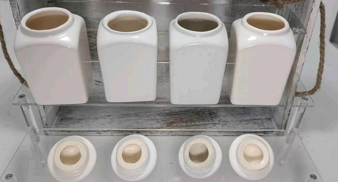 Vintage Herb Girl Spice Jars Tjitske van Nus Dutch Artist Handmade Polymer Clay