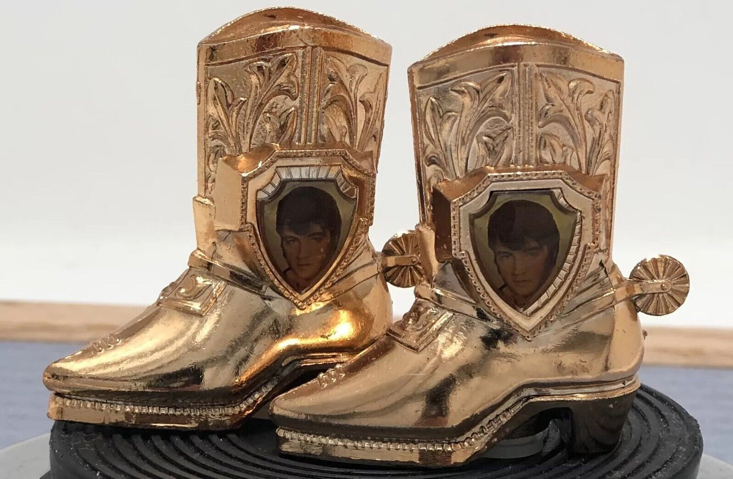Elvis Presley Western Boots Salt & Pepper Shakers Souvenir Made In Japan Rare