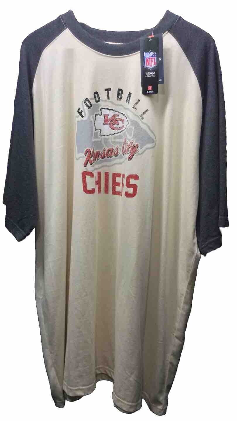 Kansas City Chiefs Fanatics Shirt Patrick Mahomes Beige & Gray Men's 3XL NWT