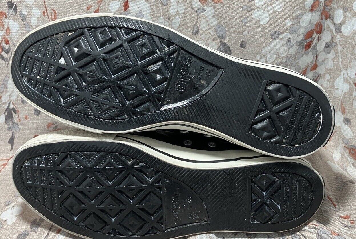 Converse All Star Black Leather Sneakers MidTop Shoes 149426C Men Size 105