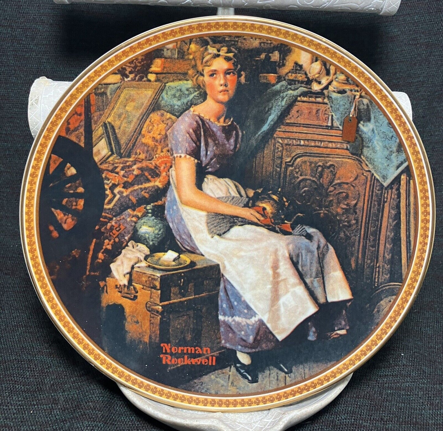 Norman Rockwell " Dreaming In The Attic " - Rediscovered Women Collector Plates