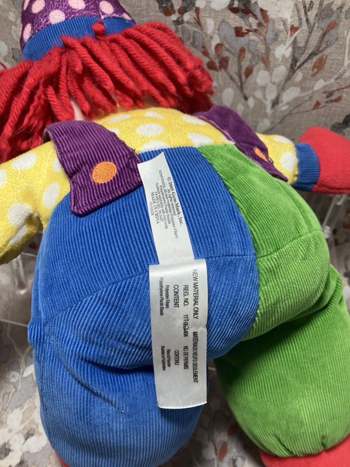 Gymboree Gymbo Plush Stuffed Toy Clown Doll 18" 2005 RETIRED
