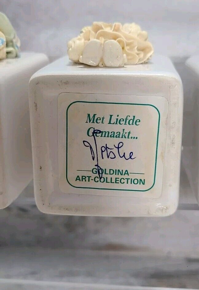 Vintage Herb Girl Spice Jars Tjitske van Nus Dutch Artist Handmade Polymer Clay