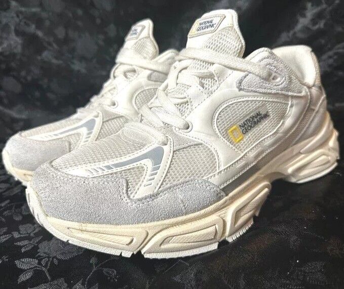 National Geographic Contour Sneaker Ivory Gray Men's 9.5 Rare South Korea