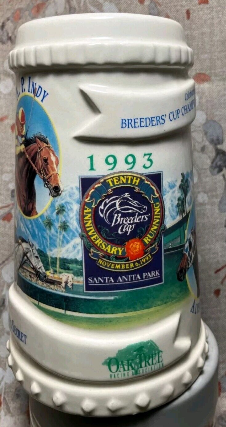 1993 Oak Tree Breeders Cup Champion Santa Anita Park Limited Edition Beer Stein