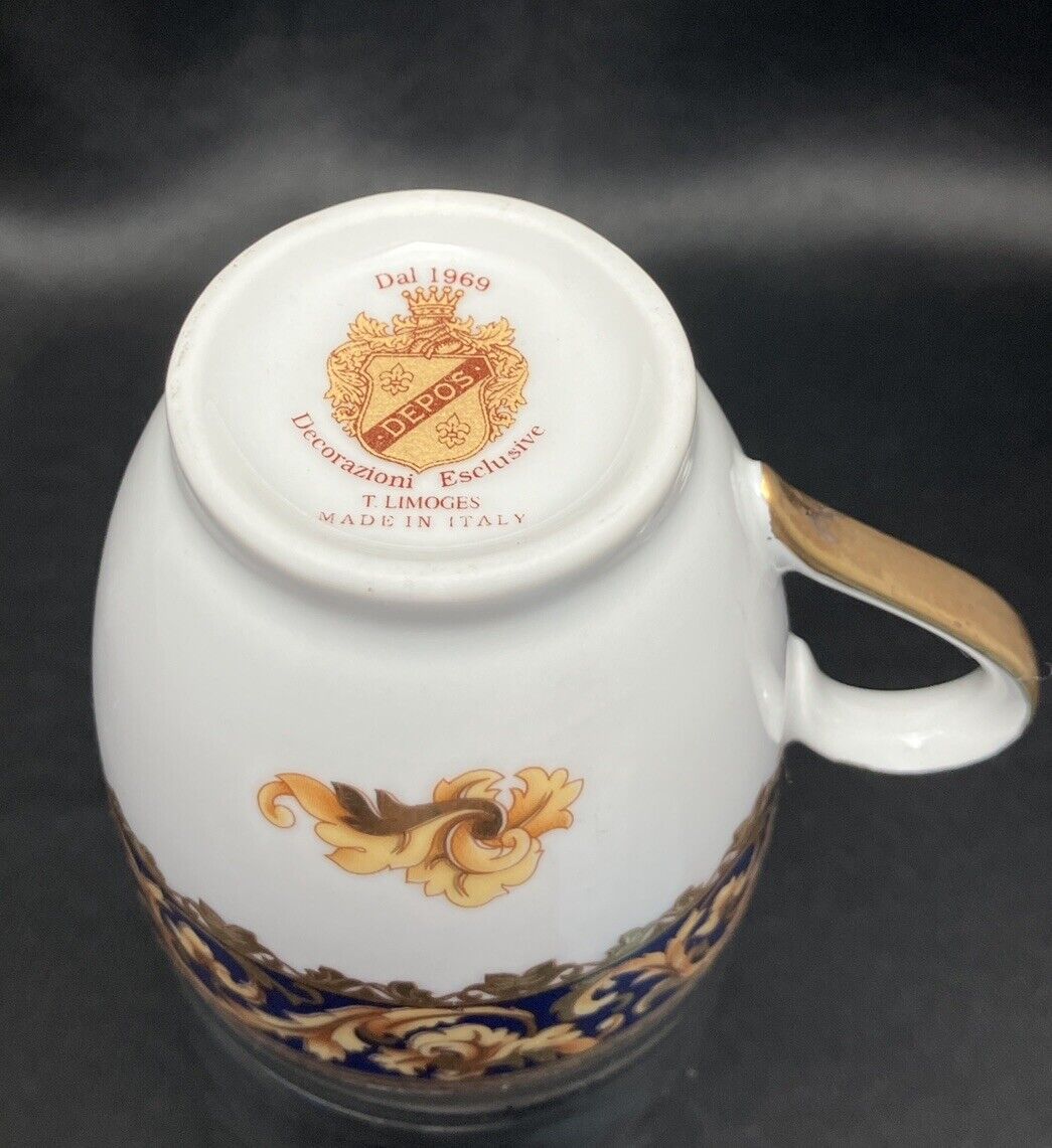 Rare Vintage T. Limoges Bacchus Design Depos Dal 1969 Made In Italy 13 Pieces