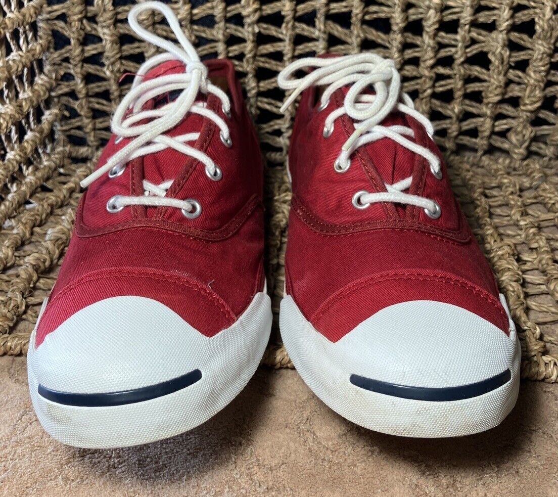 Converse Maroon Red Jack Purcell Sneaker. Vintage Aged. Mens 13