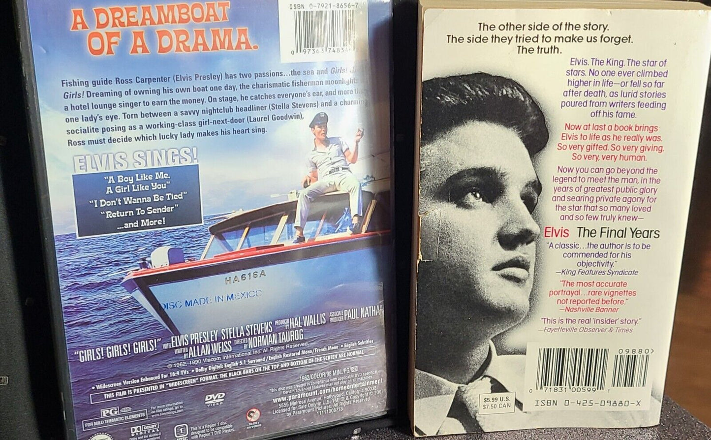 Elvis Memorabilia Lot T.V. Guide, Paperback, Easy Come, Easy Go, Girls Movie