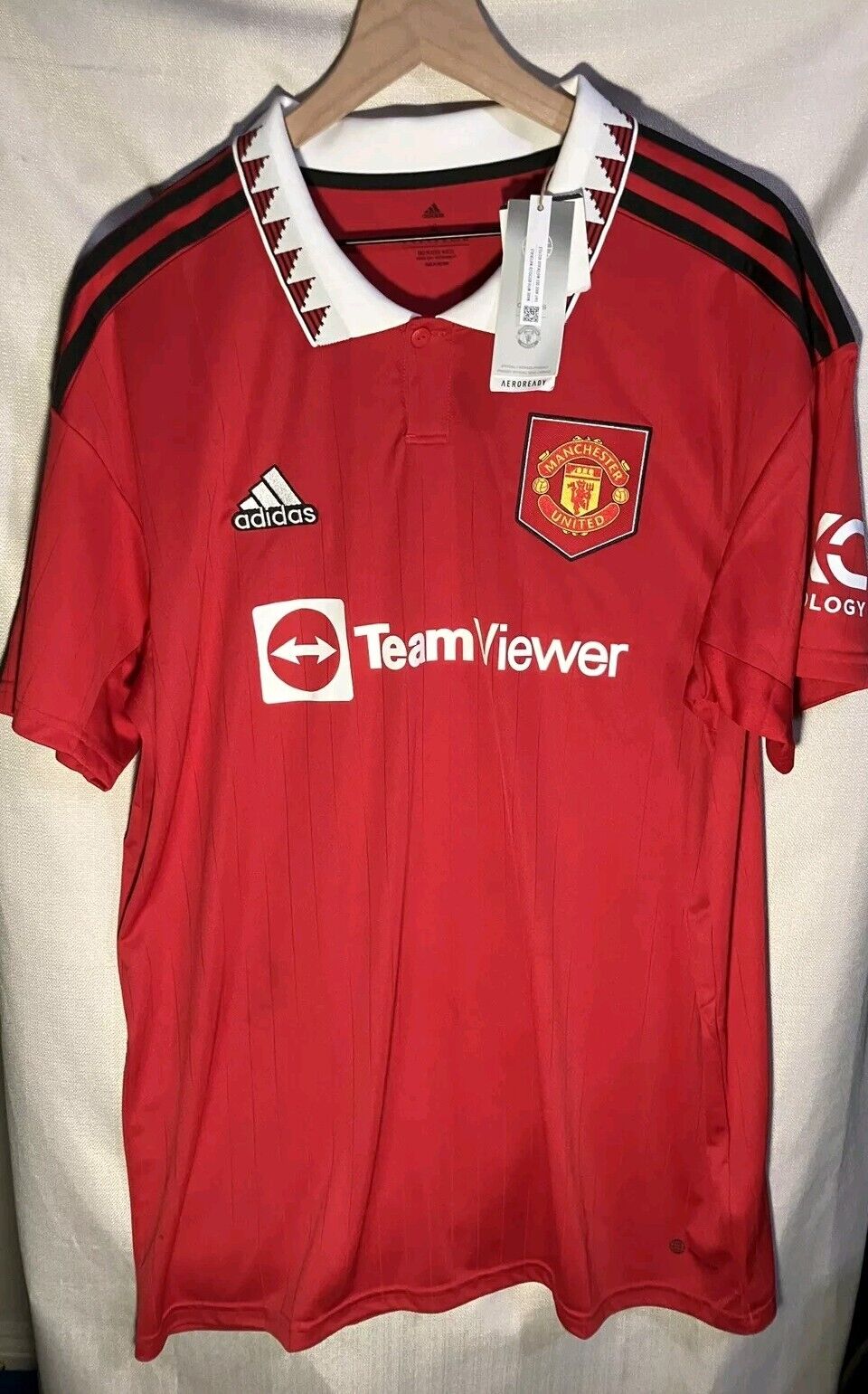 Manchester United Adidas Soccer Jersey Licensed NWT Red Devils XL AEROREADY