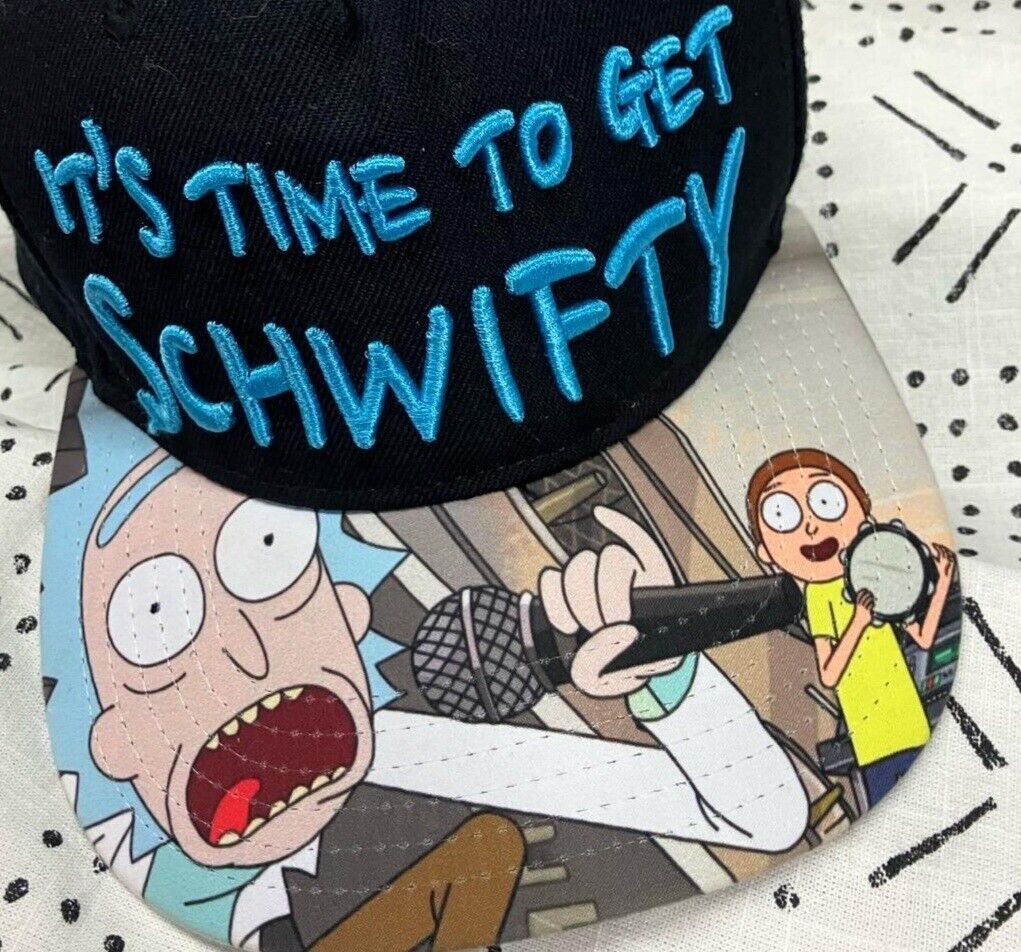 Rick & Morty Hat & Zip-Up Hoodie "It's Time To Get Schwifty" BioWorld