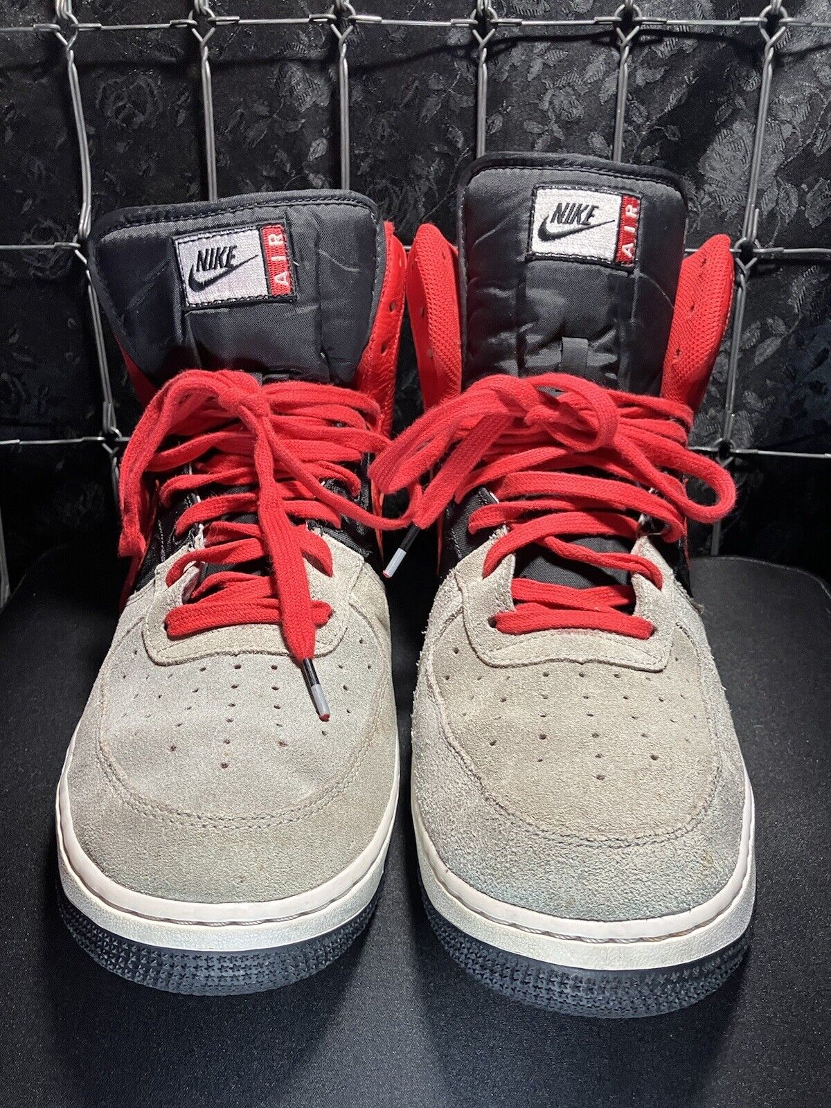 Nike Air Force 1 LV8 High Wolf Grey Red 11.5
