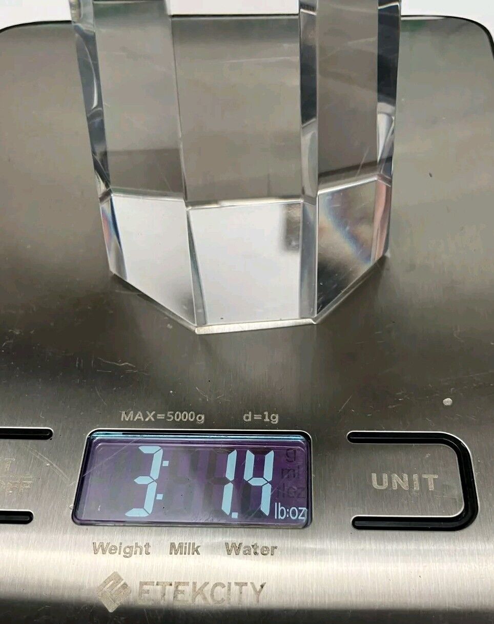Amethyst Gem Crystal Cluster Clear Glass Display Stand 12 Tall Beautiful