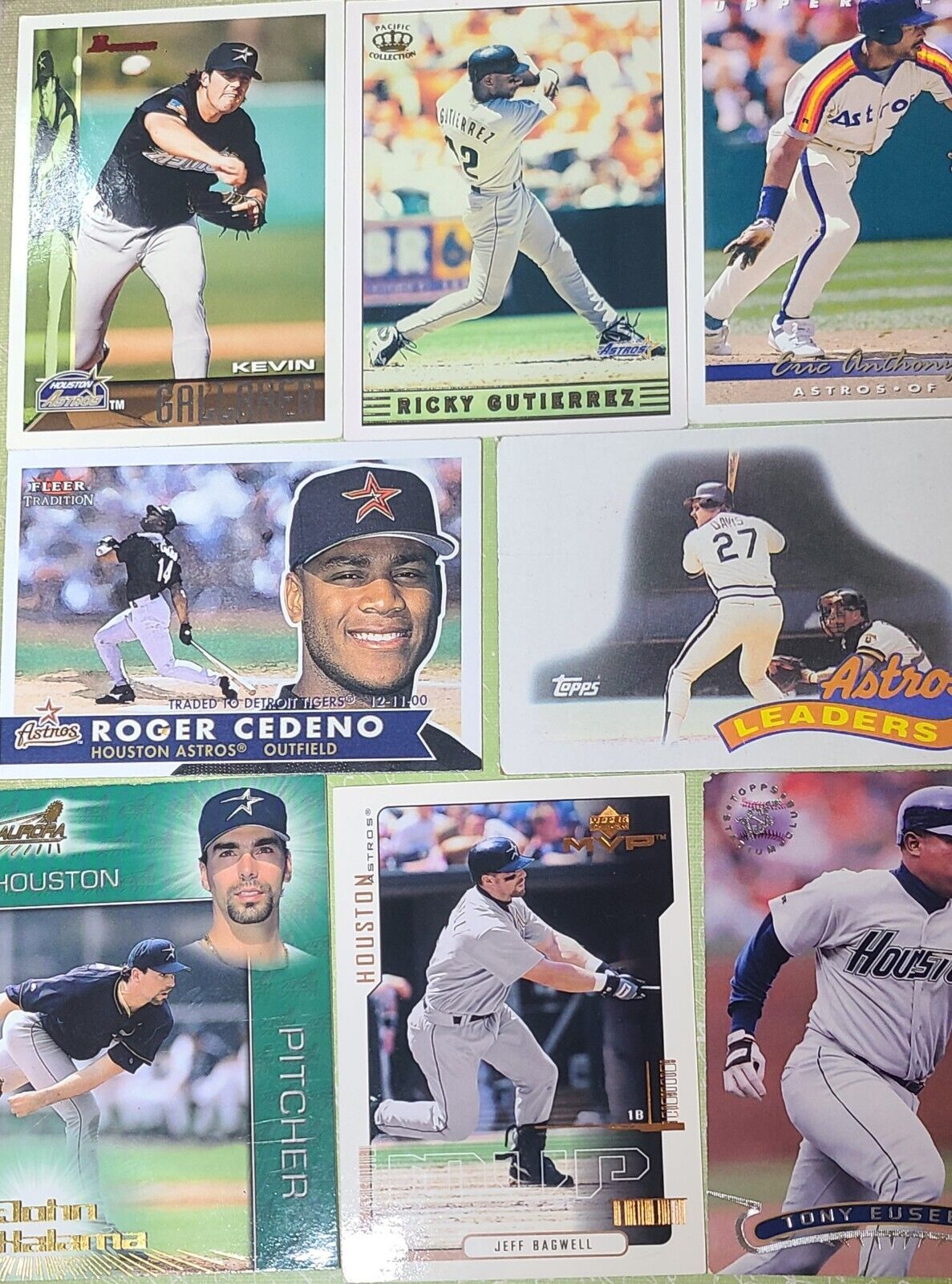 HOUSTON ASTROS Baseball Trading Cards Vintage Variety Mix of Years & Players