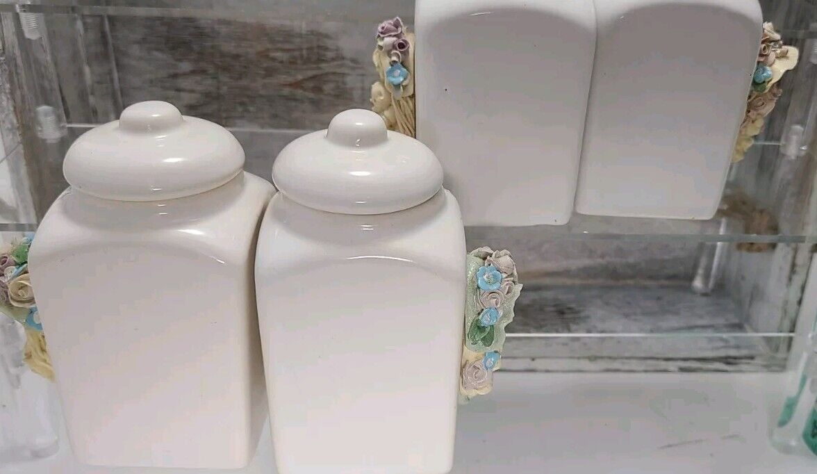 Vintage Herb Girl Spice Jars Tjitske van Nus Dutch Artist Handmade Polymer Clay