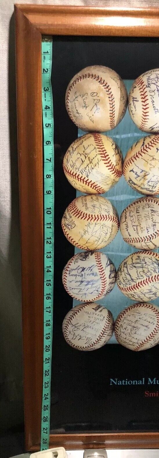VTG 1995 Signed Baseballs Poster Smithsonian National History Museum Framed