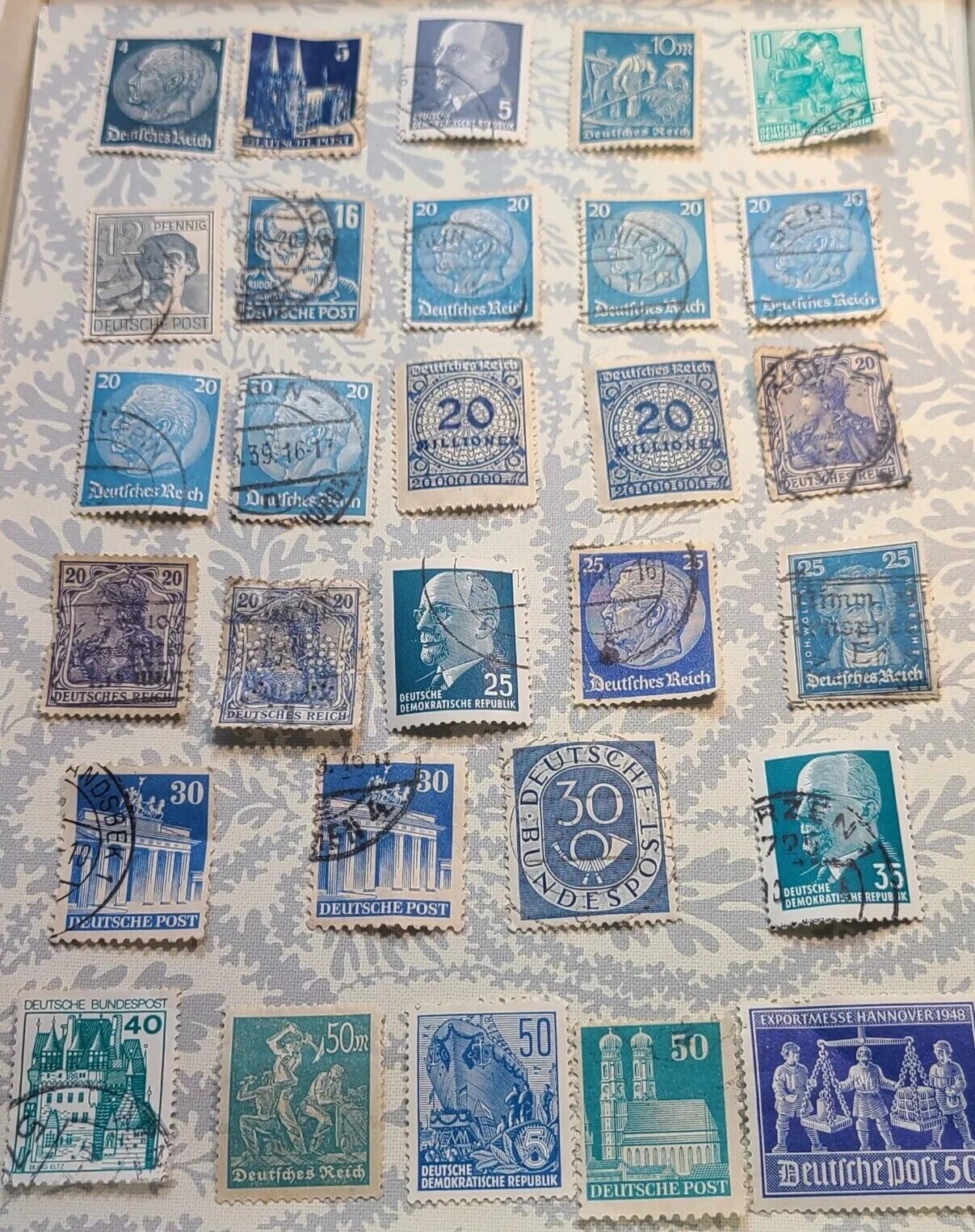 Vintage Collectible Postage Stamps Lot Germany Deutsches Reich Post Assortment