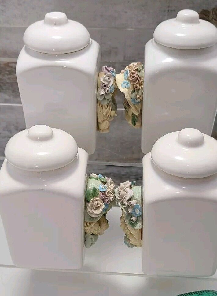 Vintage Herb Girl Spice Jars Tjitske van Nus Dutch Artist Handmade Polymer Clay