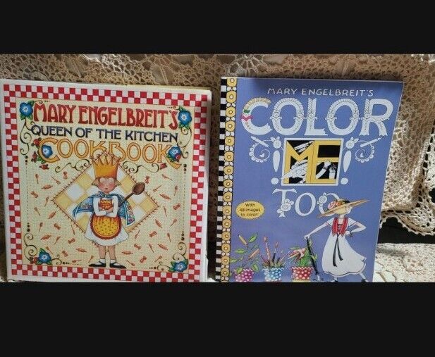 MARY ENGELBREIT Book Bundle Cookbook Coloring Book Painting Sewing Home Decor