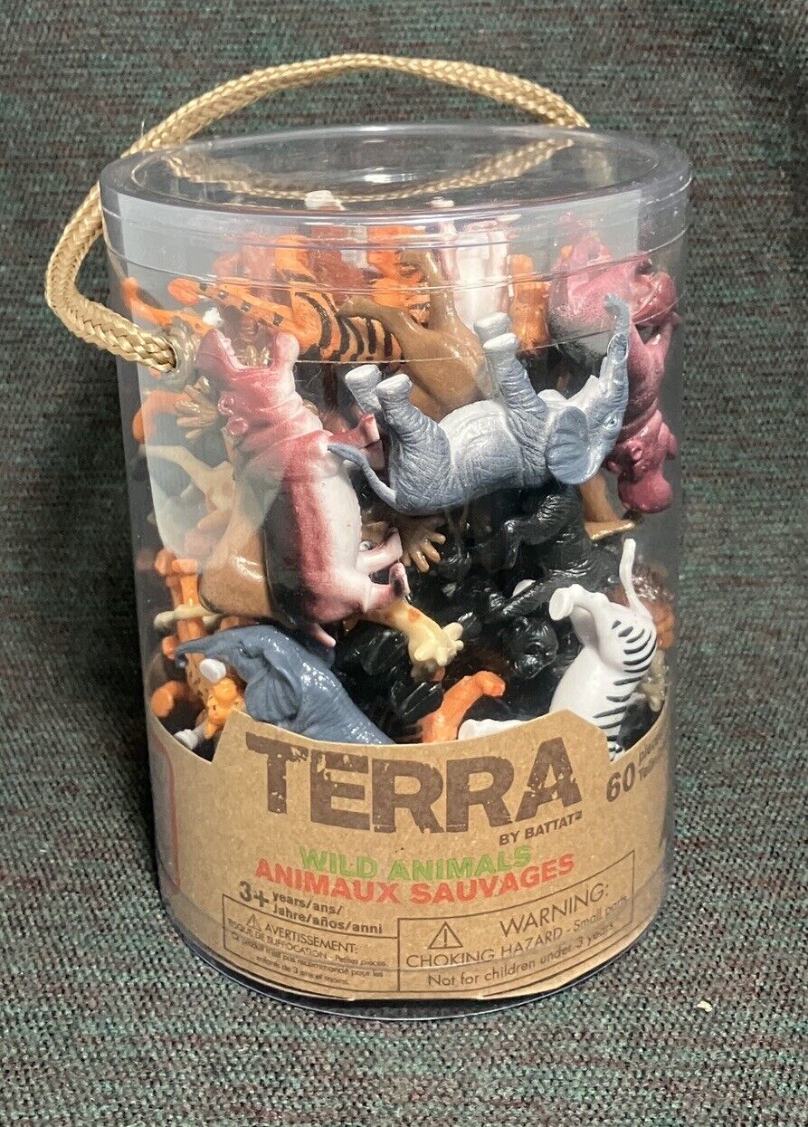 Terra Battat 60 Piece Assorted Figures Wild Animals
