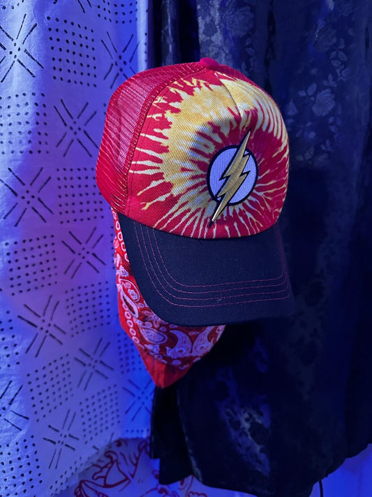 The Flash Six Flags Grand Prairie Trucker Hat Adjustable
