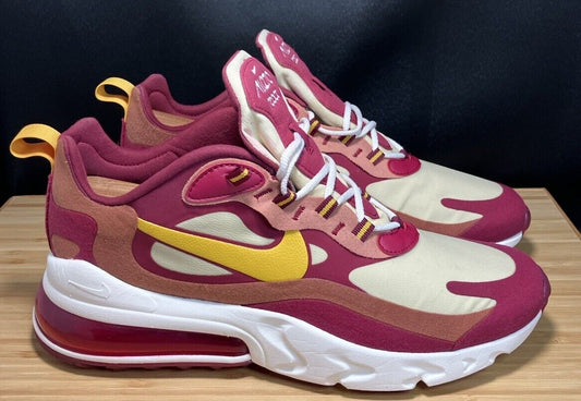 Nike Air Max 270 React Size Men's 11 Running Shoes Noble Red Gold (AO4971-601)