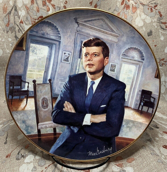 PROFILE IN COURAGE JFK Collector Plate PRESIDENT JOHN F KENNEDY  Max Ginsburg