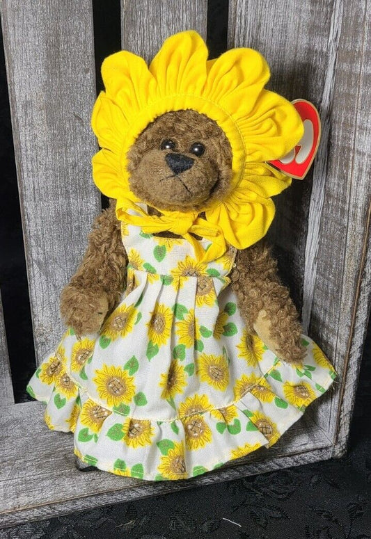 Ty Collectible Attic Treasures SUSANNAH Sunflower Bear 1993 Mint Condition W/Tag