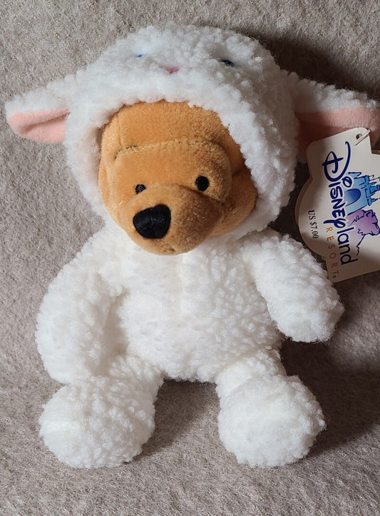 The Disney Store Pooh 8 Inch Mini Bean Bag Plush Easter Lamb with Tag