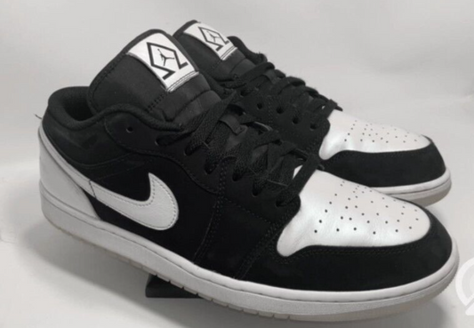 Nike Air Jordan 1 Low SE White Diamond DH6931-001 Size 13 men's Black White
